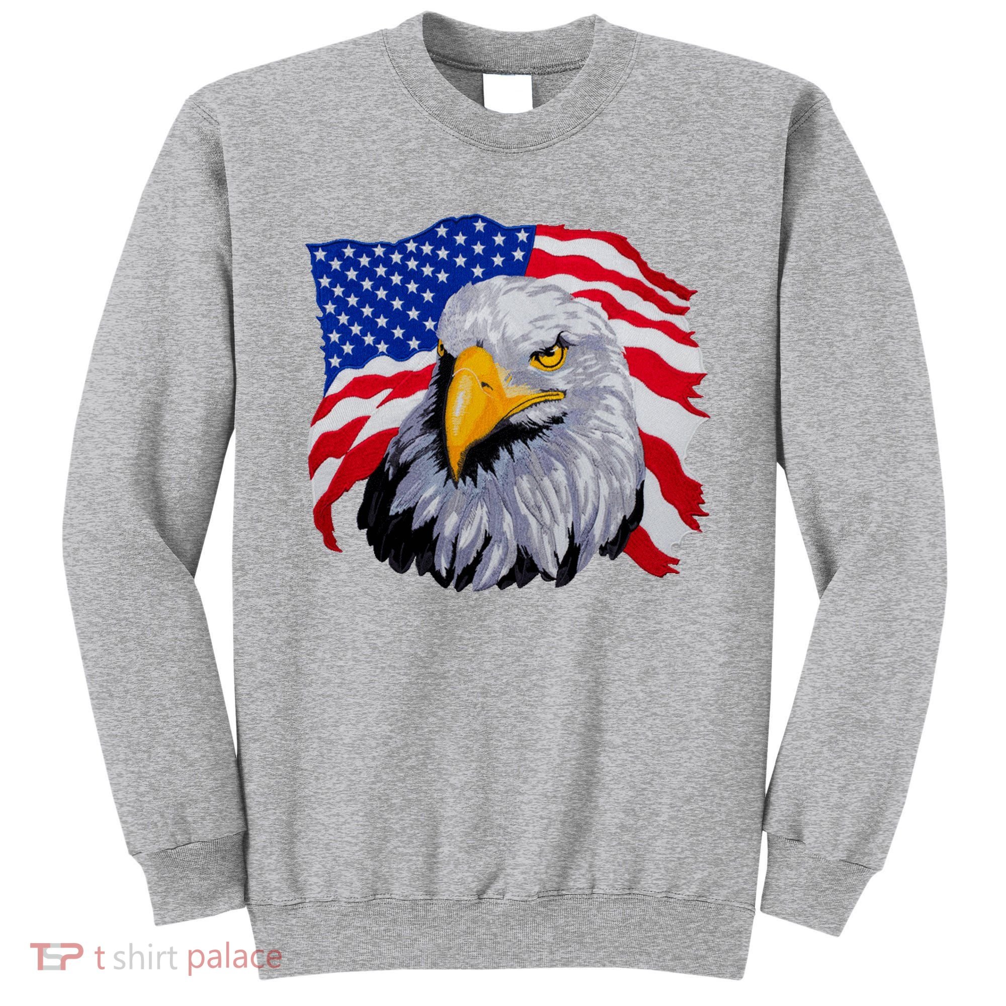 Patriotic Eagle USA American Flag Sweatshirt