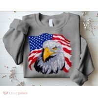Patriotic Eagle USA American Flag Sweatshirt thumb 2