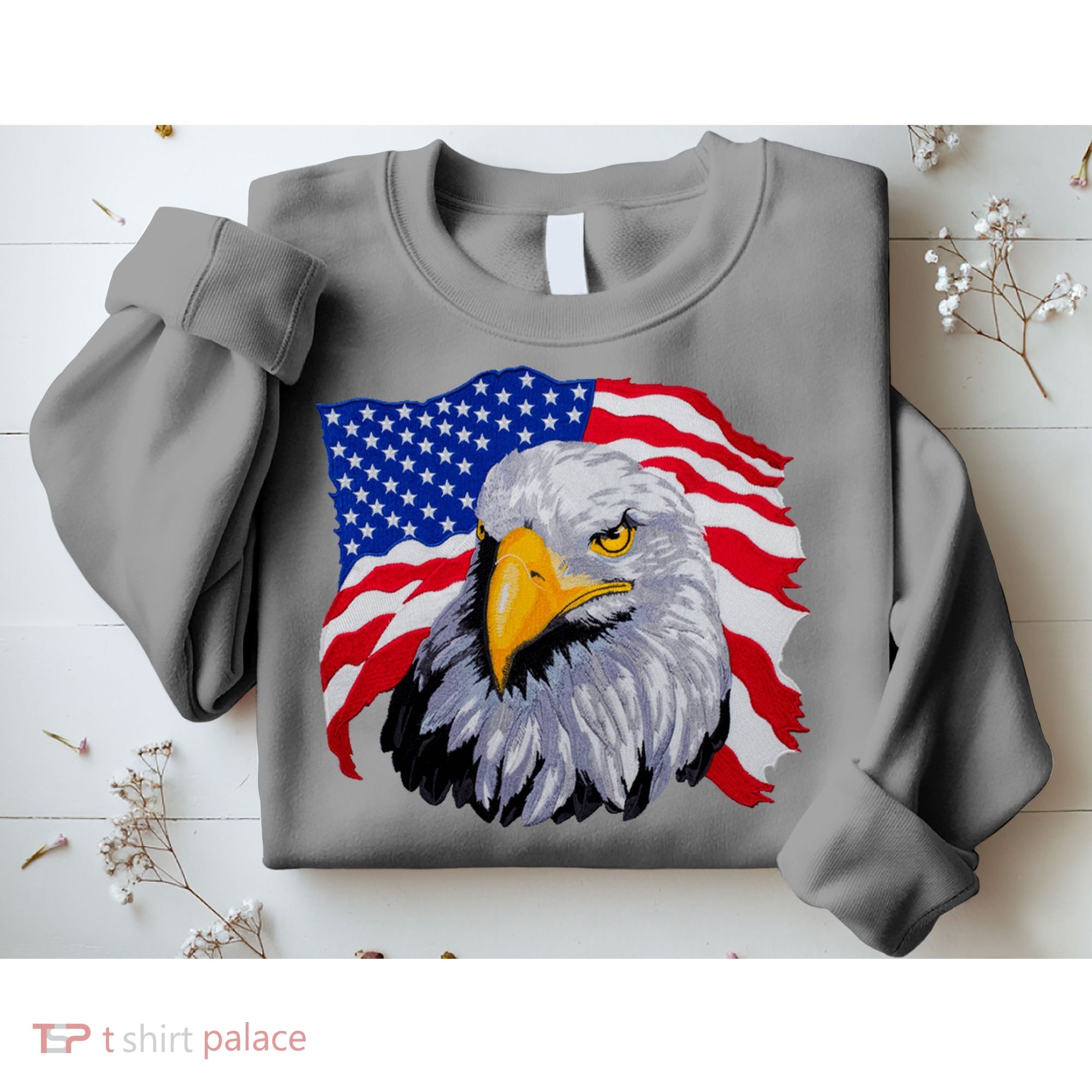 Patriotic Eagle USA American Flag Sweatshirt