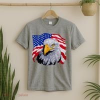 Patriotic Eagle USA American Flag T-Shirt thumb 2