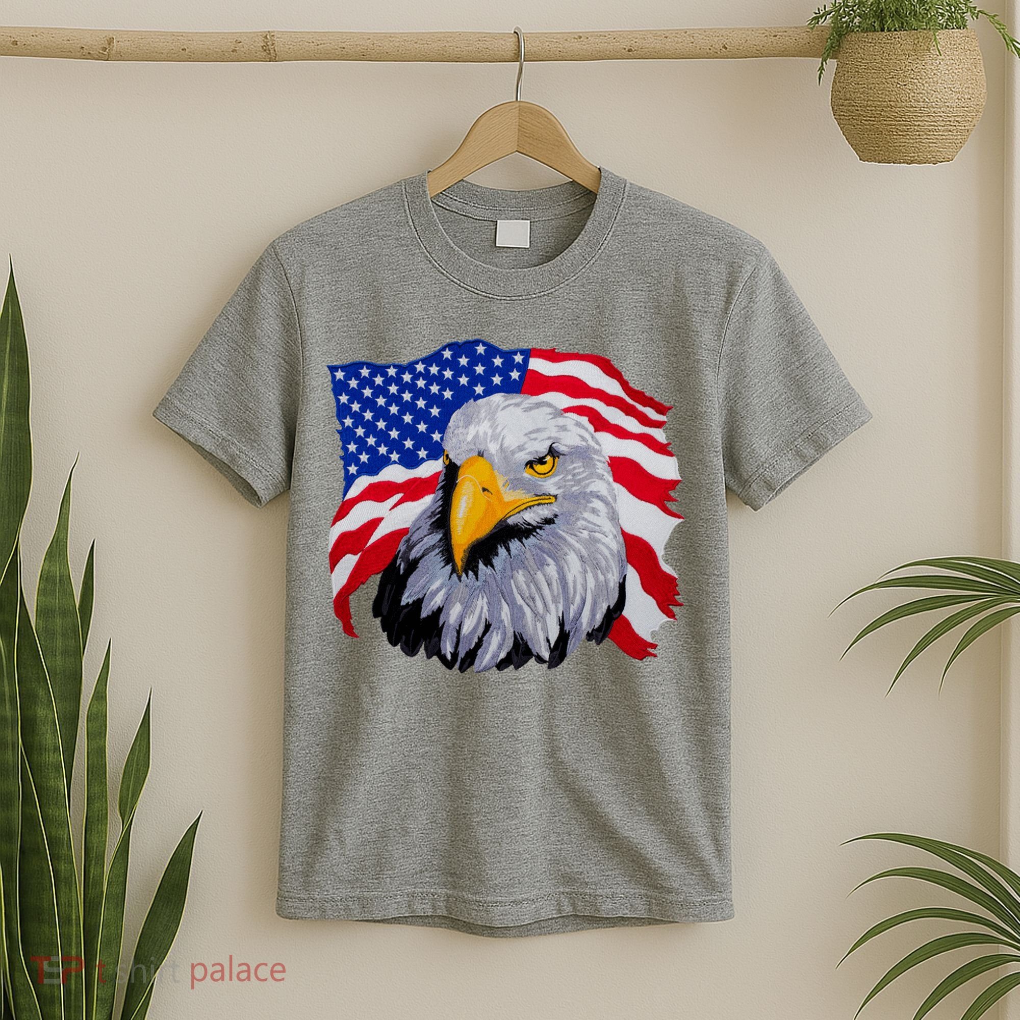 Patriotic Eagle USA American Flag T-Shirt