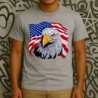 Patriotic Eagle USA American Flag T-Shirt thumb 3