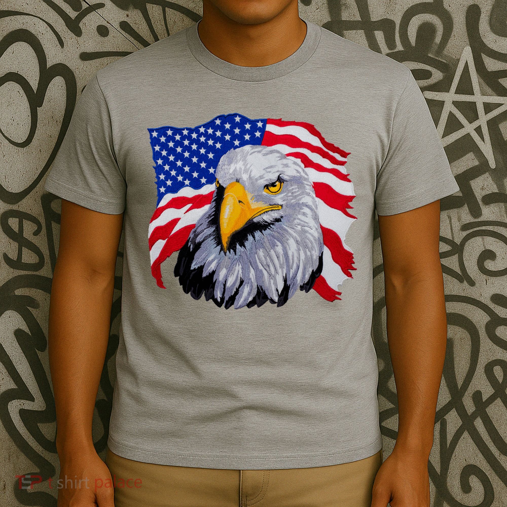 Patriotic Eagle USA American Flag T-Shirt