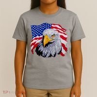 Patriotic Eagle USA American Flag T-Shirt thumb 4
