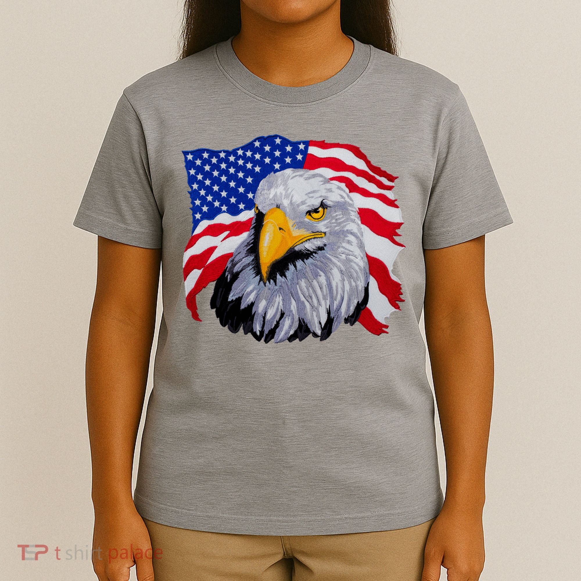 Patriotic Eagle USA American Flag T-Shirt