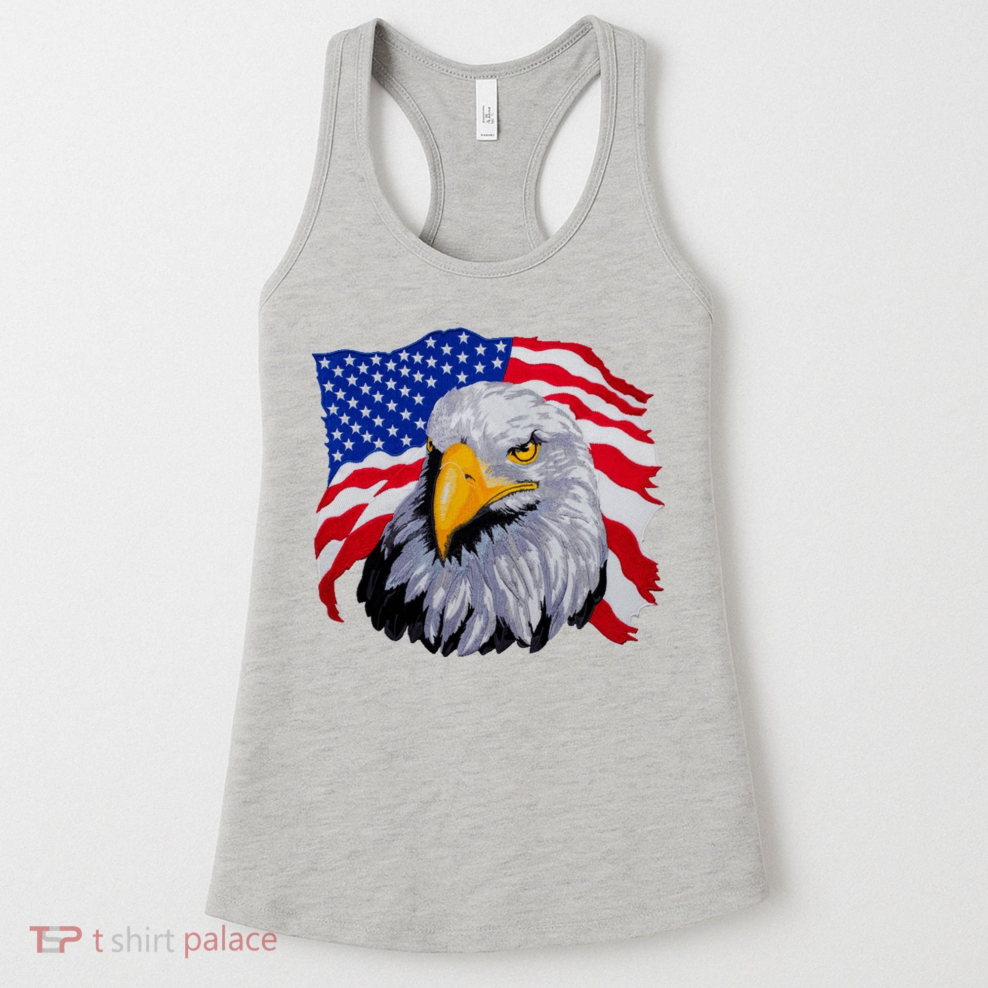 Patriotic Eagle USA American Flag Women's Tank Top