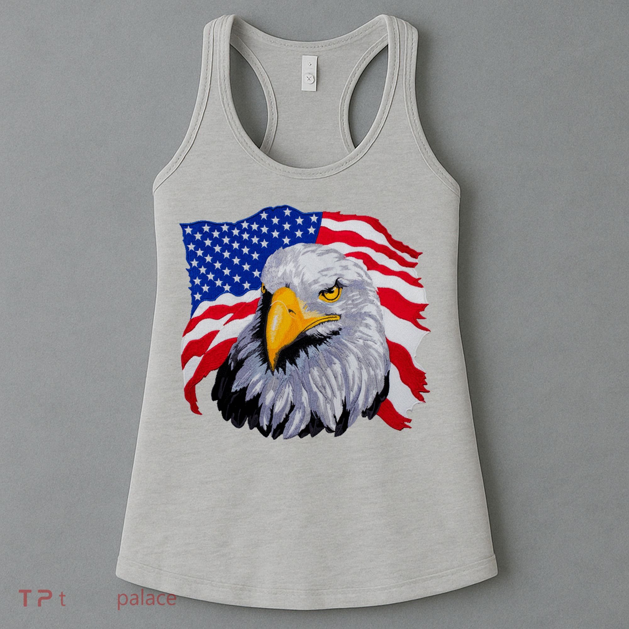 Patriotic Eagle USA American Flag Women's Tank Top