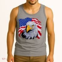 Patriotic Eagle USA American Flag Tank Top thumb 3