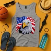 Patriotic Eagle USA American Flag Tank Top thumb 4