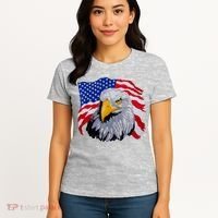 Patriotic Eagle USA American Flag Women's T-Shirt thumb 4