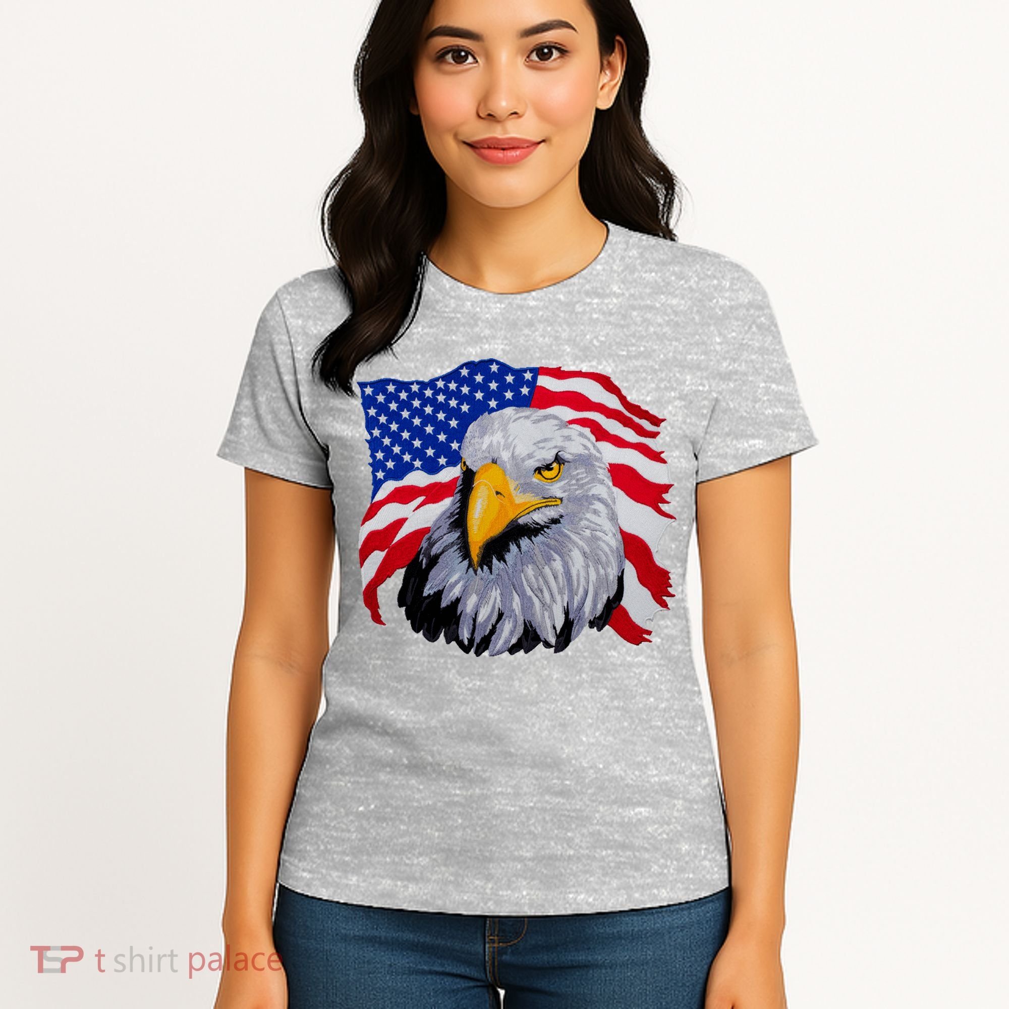 Patriotic Eagle USA American Flag Women's T-Shirt