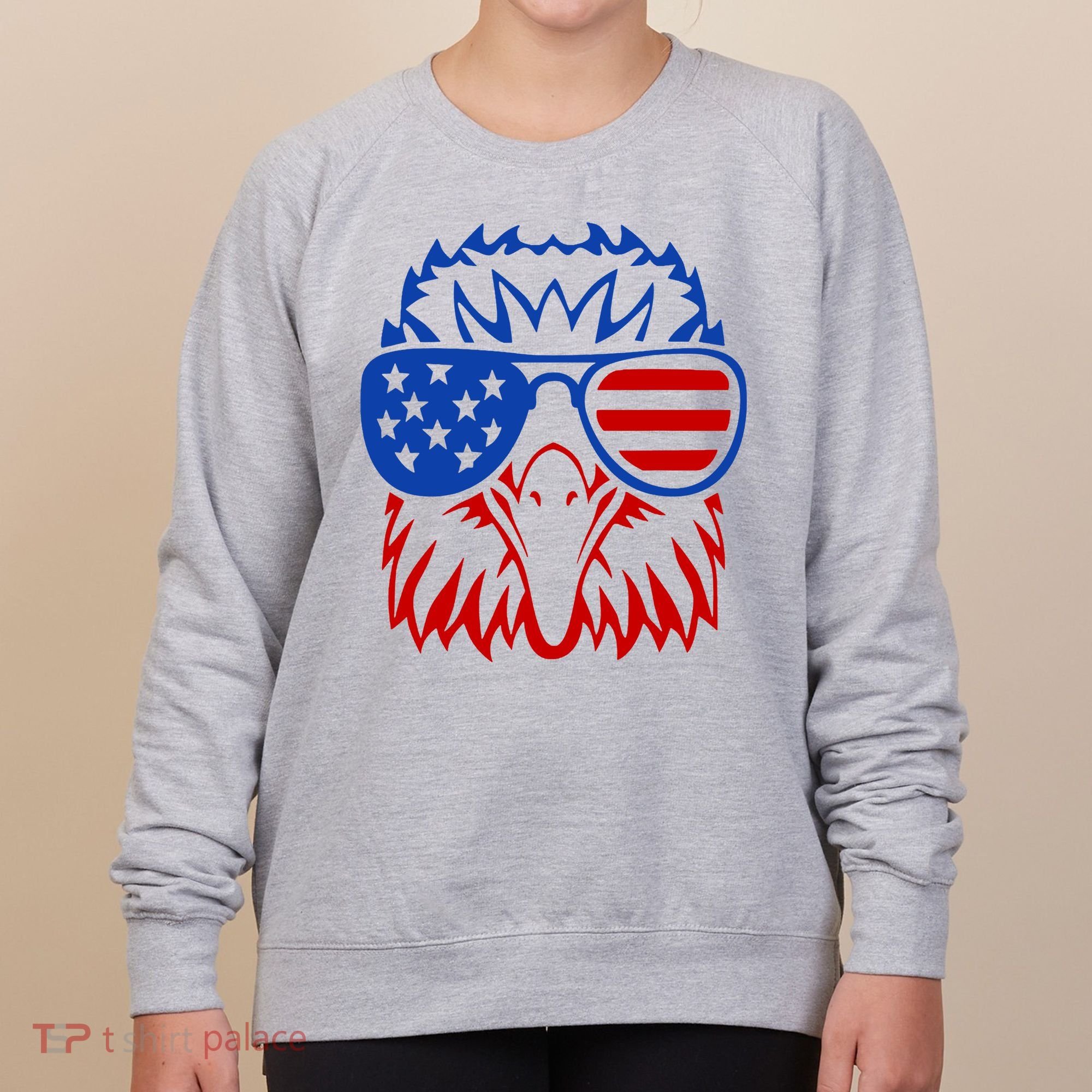 Patriotic Eagle USA American Flag Women's Sweatshirt