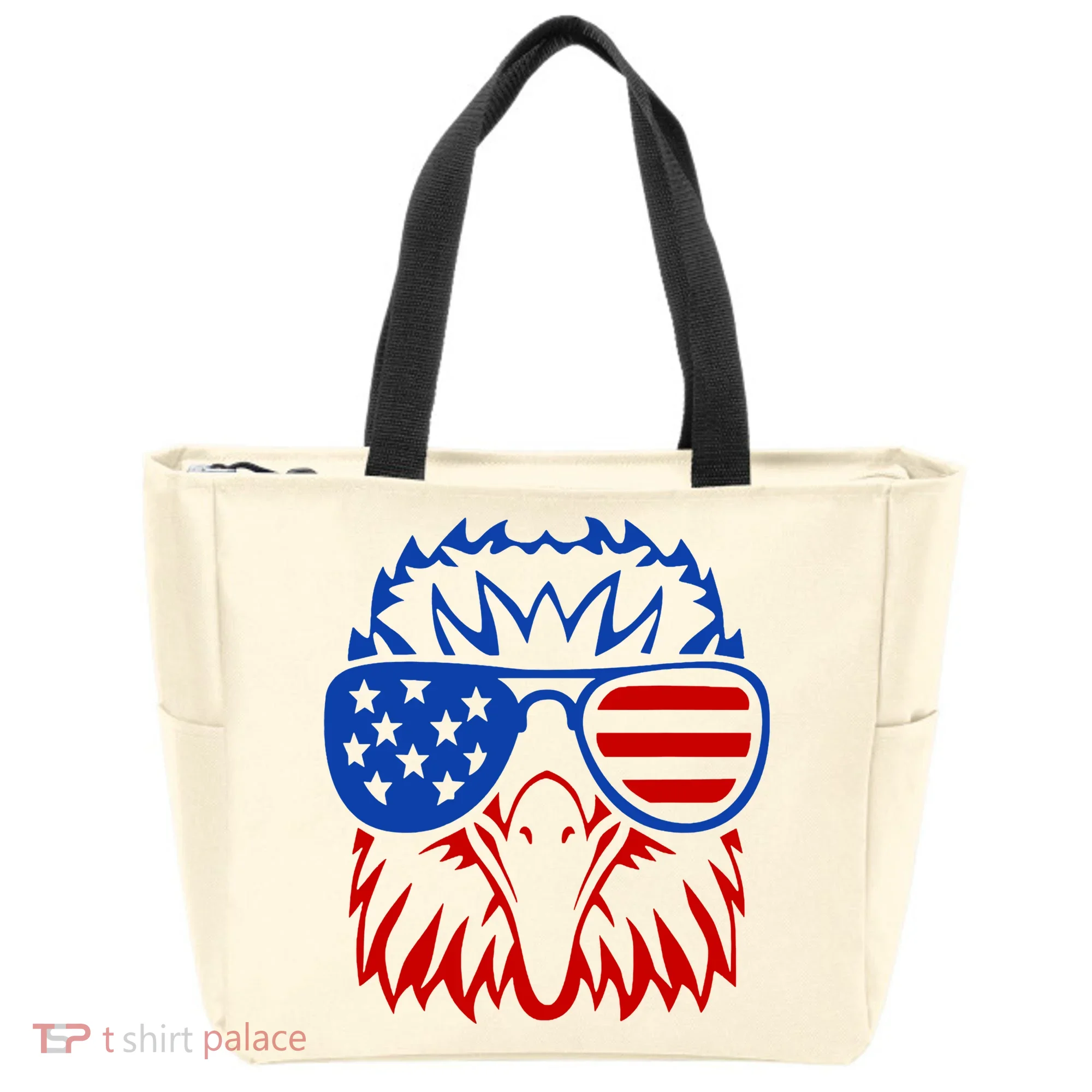 Patriotic Eagle USA American Flag Tote Bag