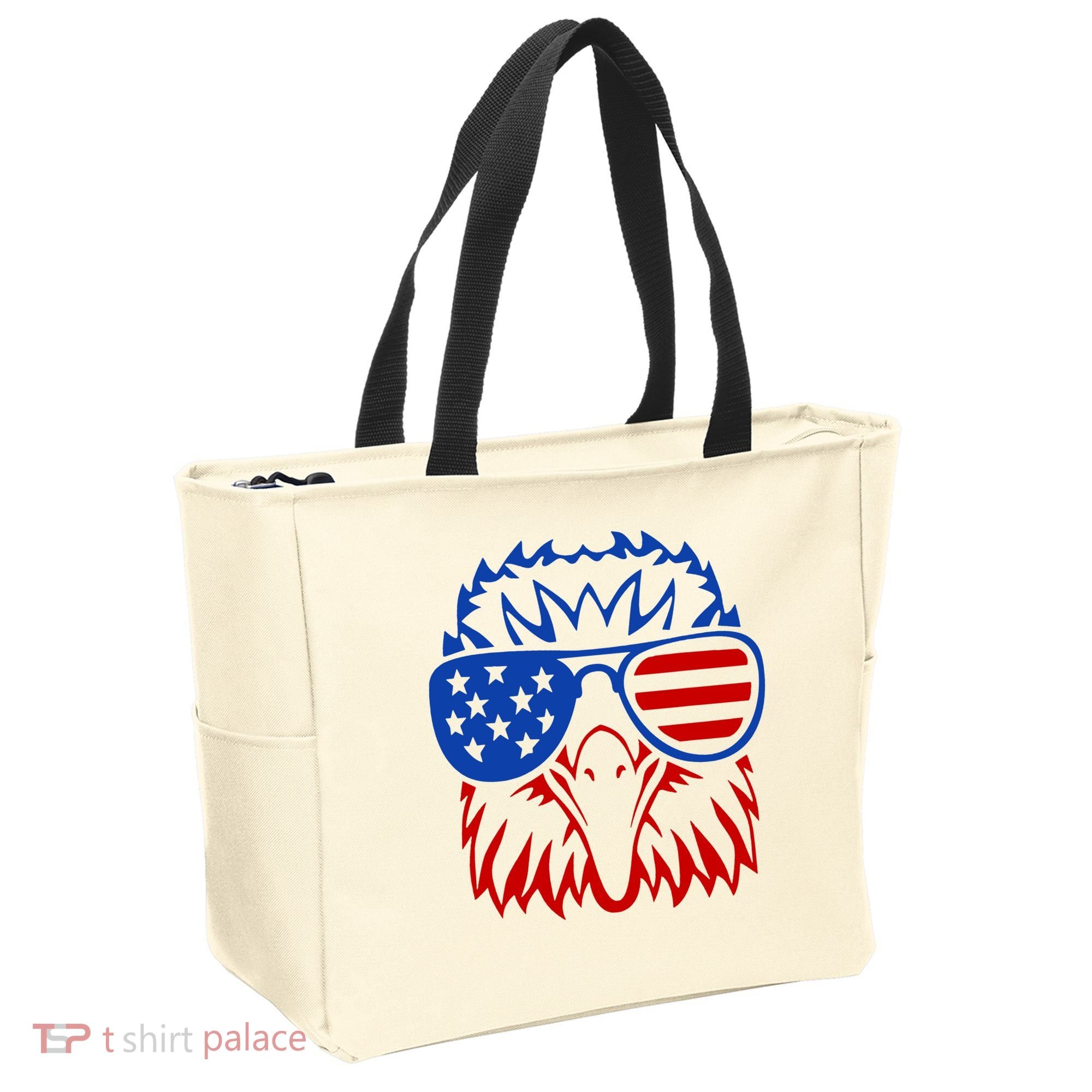 Patriotic Eagle USA American Flag Tote Bag