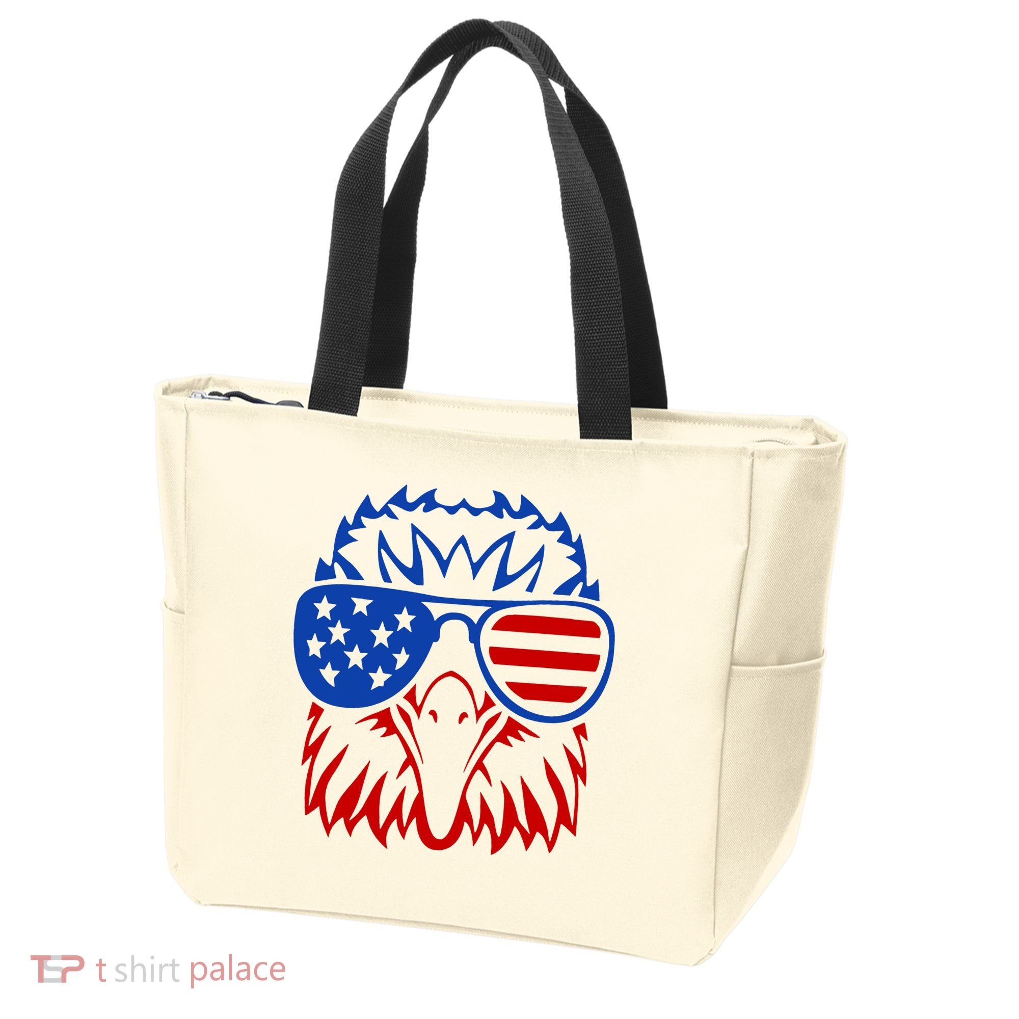Patriotic Eagle USA American Flag Tote Bag