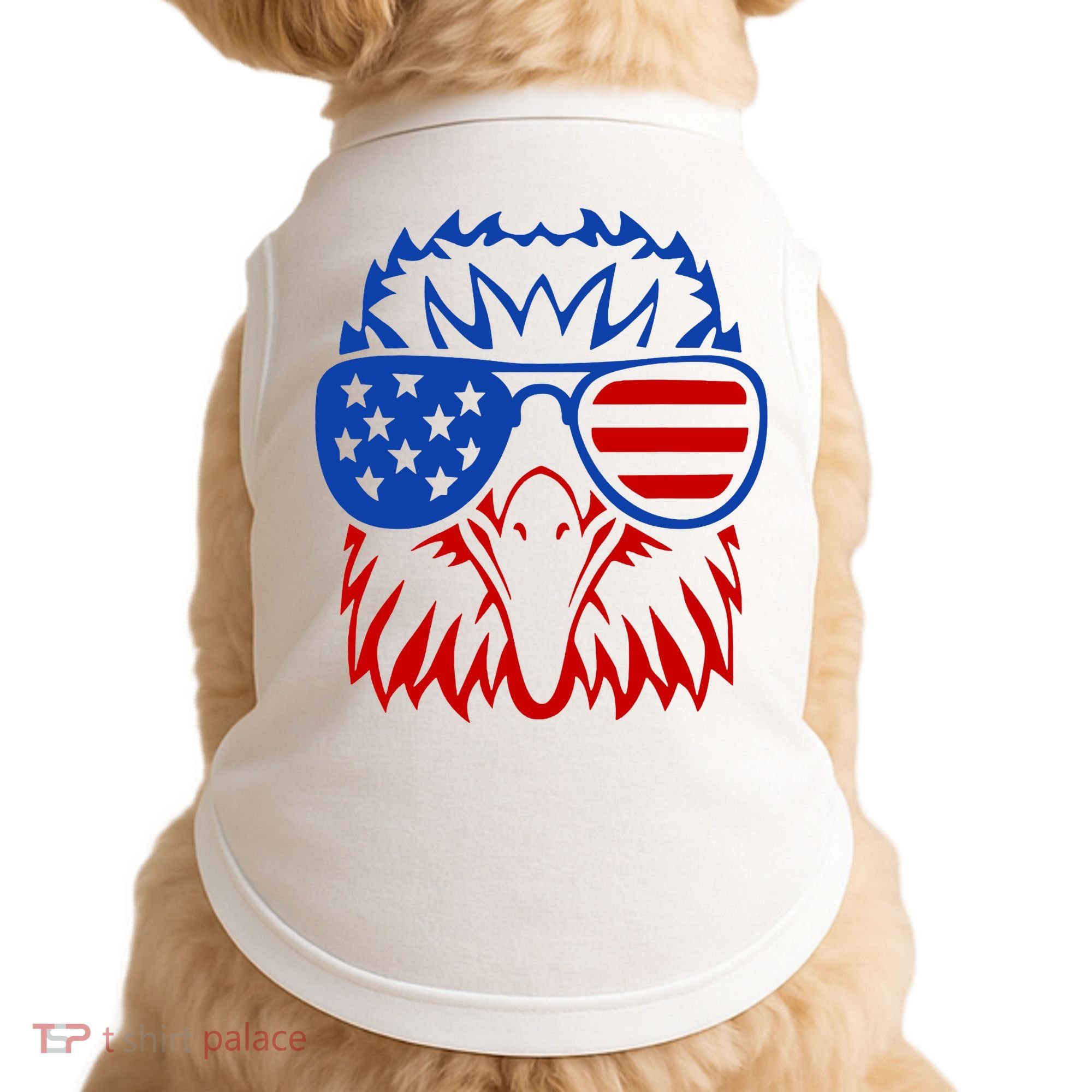 Patriotic Eagle USA American Flag Doggie Tank