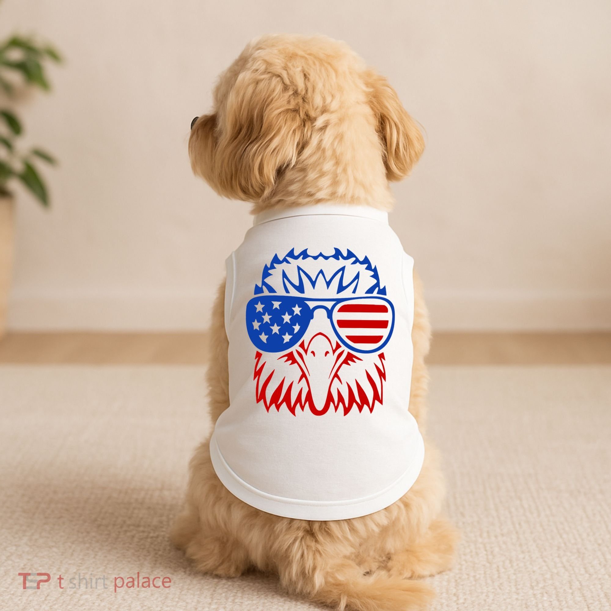 Patriotic Eagle USA American Flag Doggie Tank