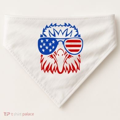 Patriotic Eagle USA American Flag USA-Made Doggie Bandana