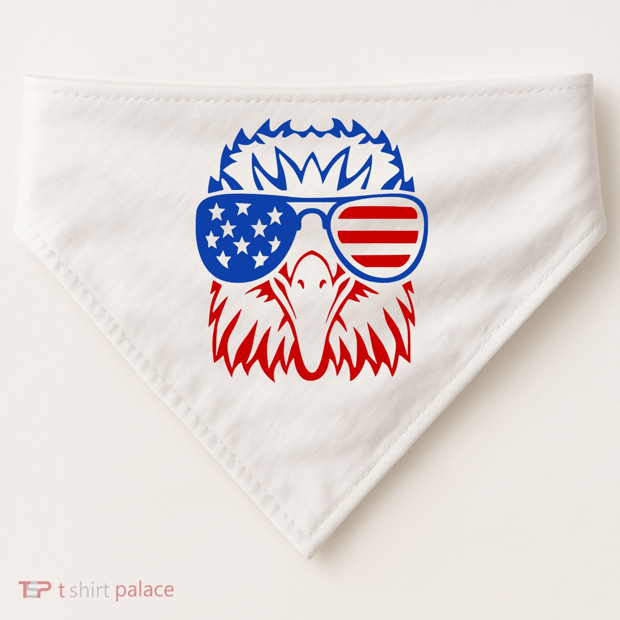 Patriotic Eagle USA American Flag USA-Made Doggie Bandana