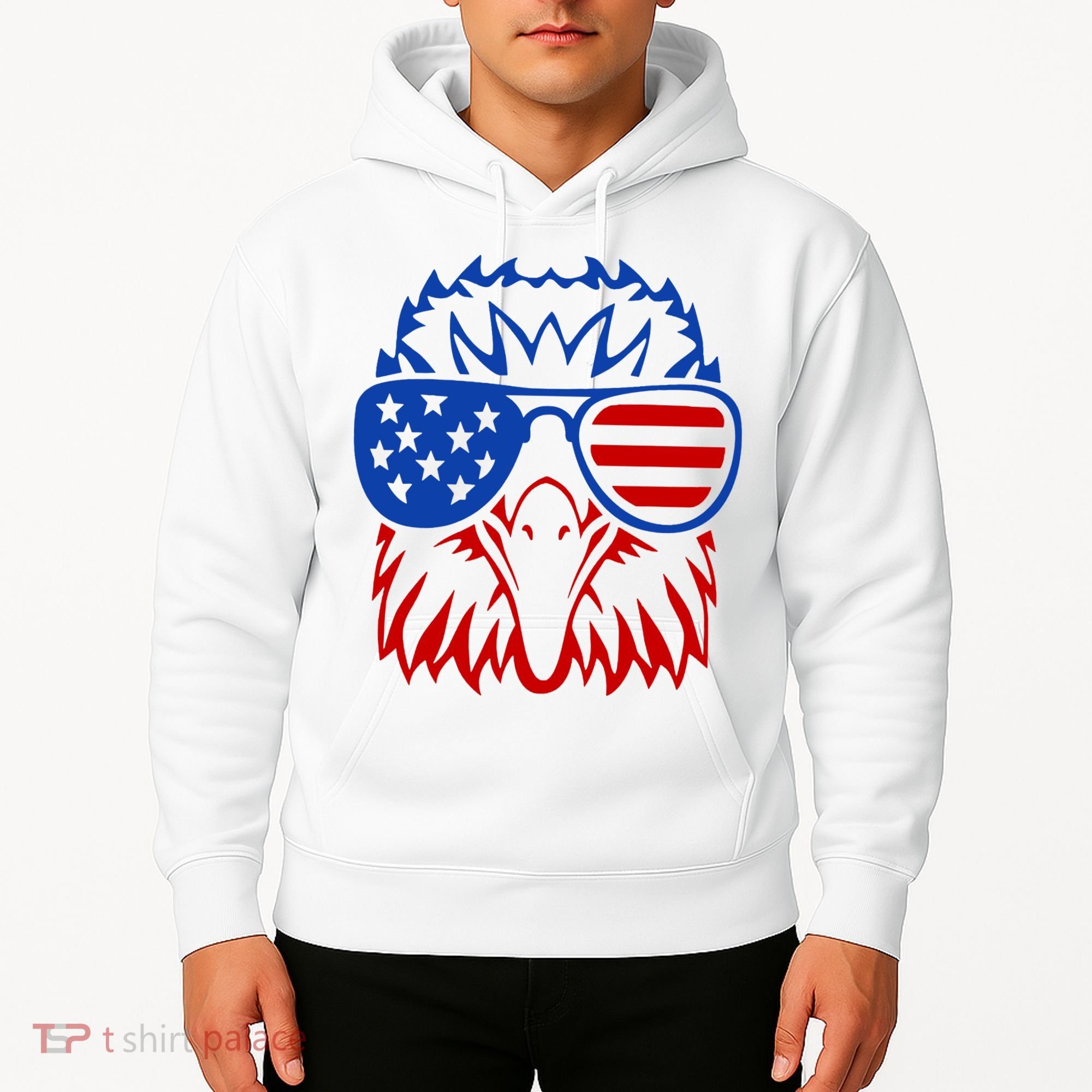 Patriotic Eagle USA American Flag Hoodie