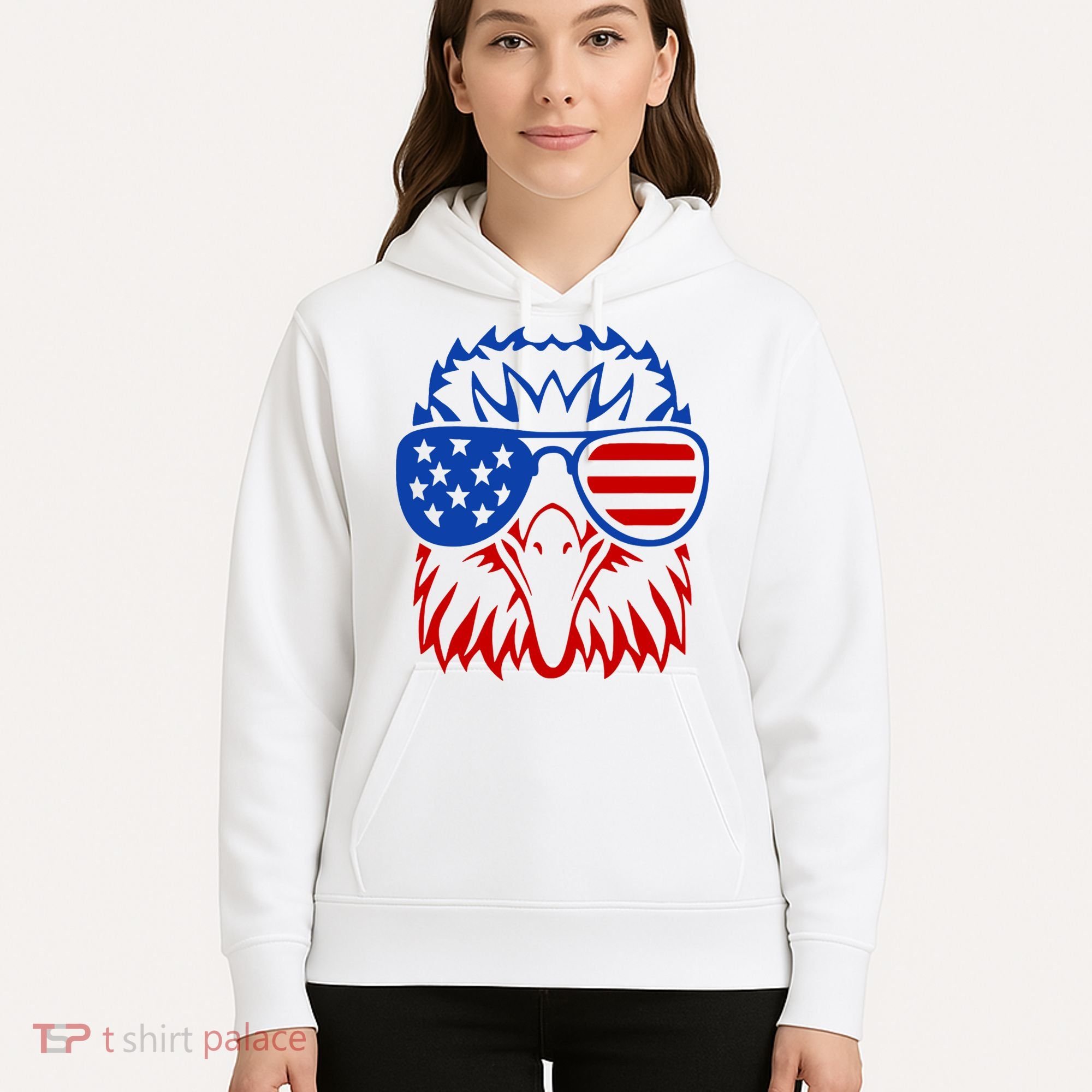 Patriotic Eagle USA American Flag Hoodie