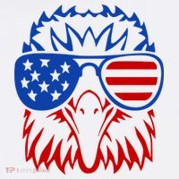 Patriotic Eagle USA American Flag Long Sleeve Shirt thumb 2