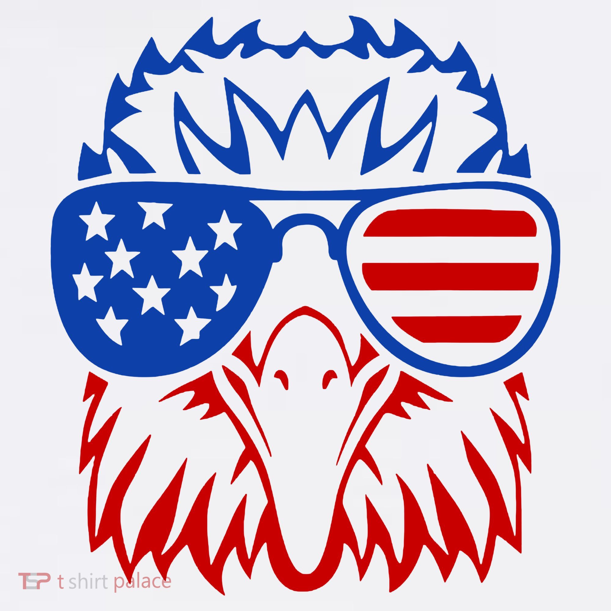 Patriotic Eagle USA American Flag Long Sleeve Shirt