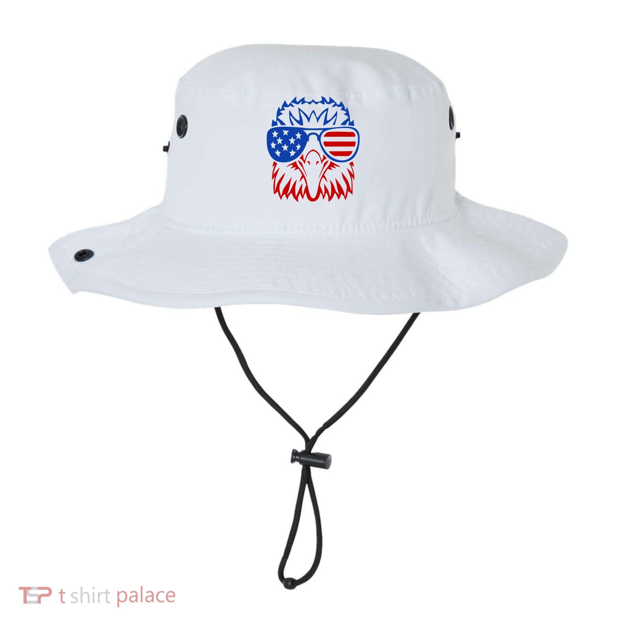 Patriotic Eagle USA American Flag Bucket Hat