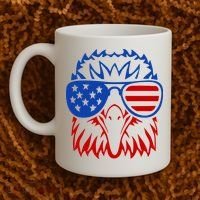 Patriotic Eagle USA American Flag Coffee Mug thumb 2