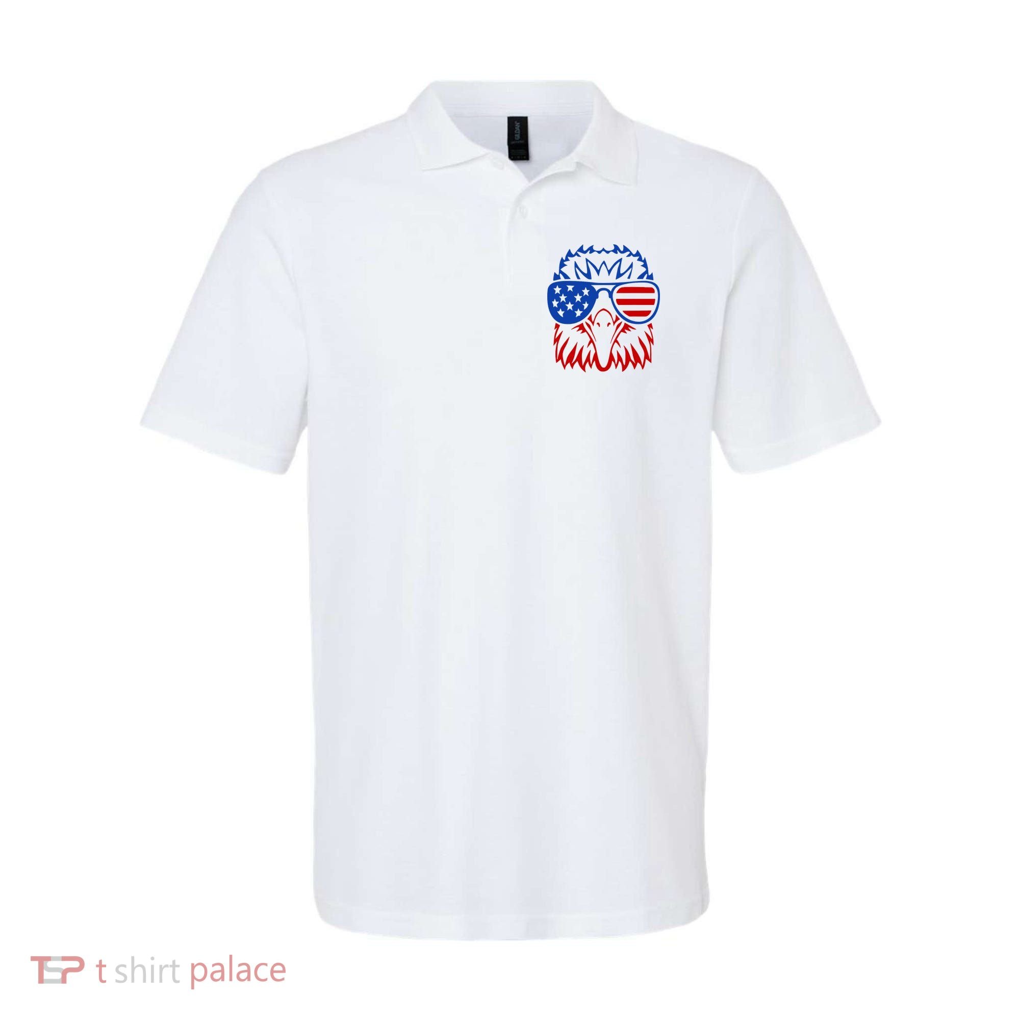Patriotic Eagle USA American Flag Polo