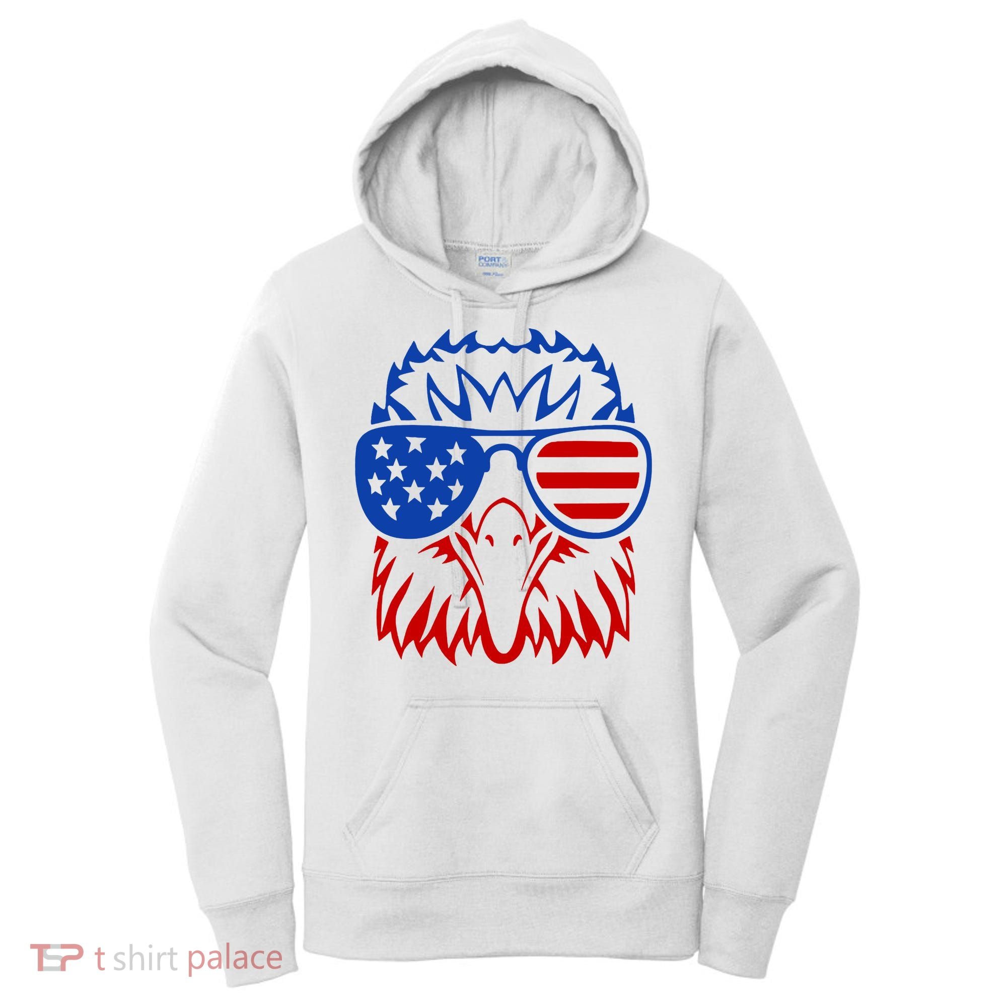 Patriotic Eagle USA American Flag Women's Hoodie