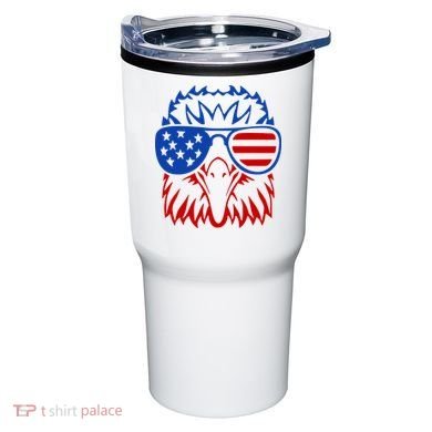 Patriotic Eagle USA American Flag Tumbler
