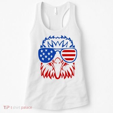 Patriotic Eagle USA American Flag Women's Tank Top