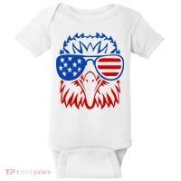 Patriotic Eagle USA American Flag Baby Bodysuit thumb 0