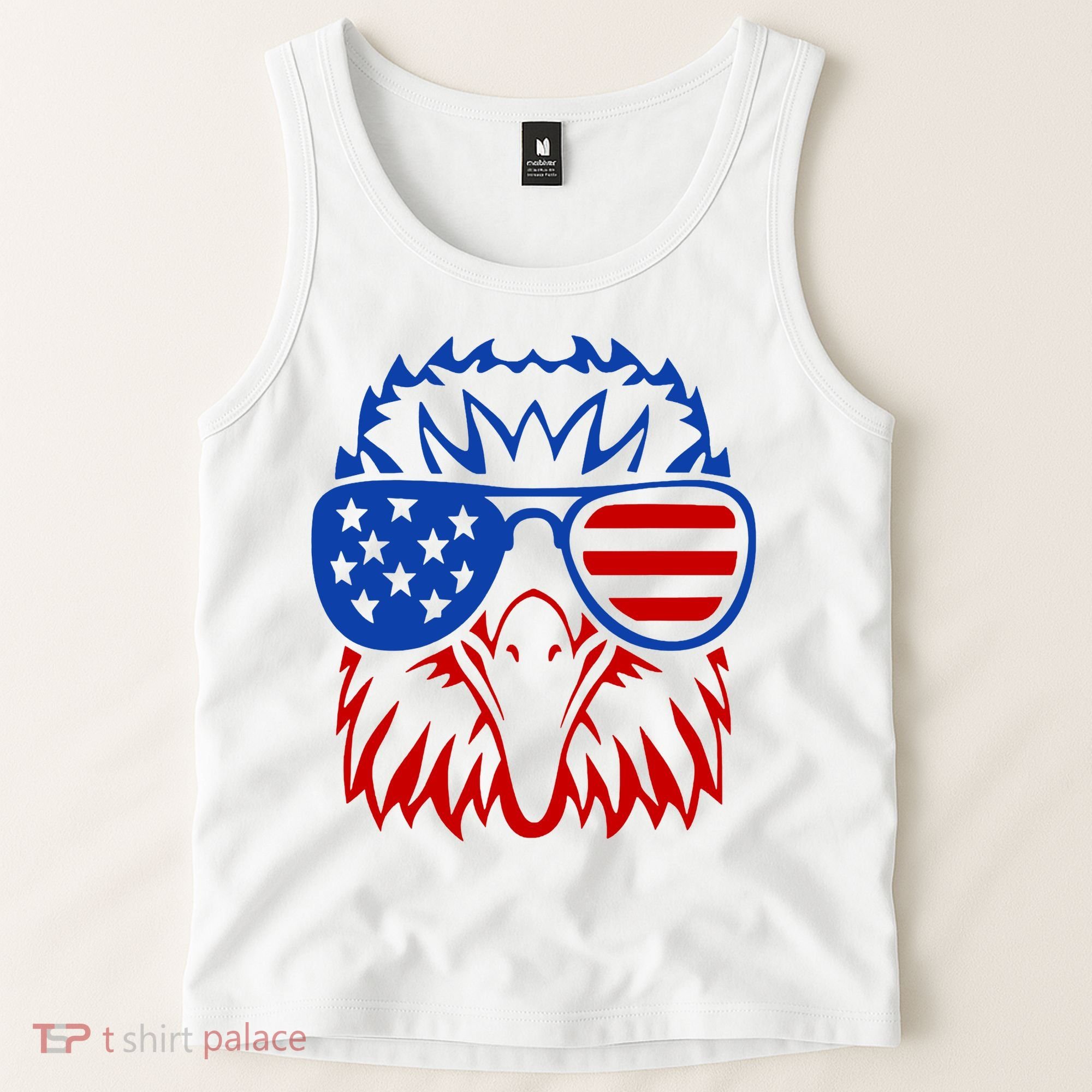Patriotic Eagle USA American Flag Tank Top