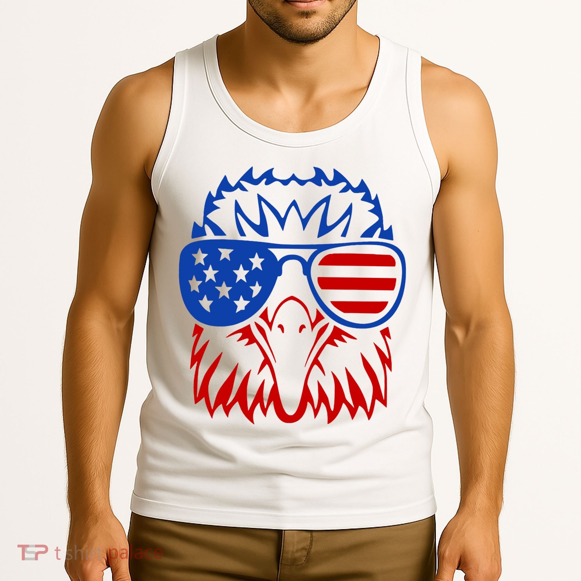 Patriotic Eagle USA American Flag Tank Top