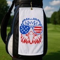 Patriotic Eagle USA American Flag Golf Towel thumb 2