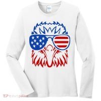 Patriotic Eagle USA American Flag Women's Long Sleeve Shirt thumb 0