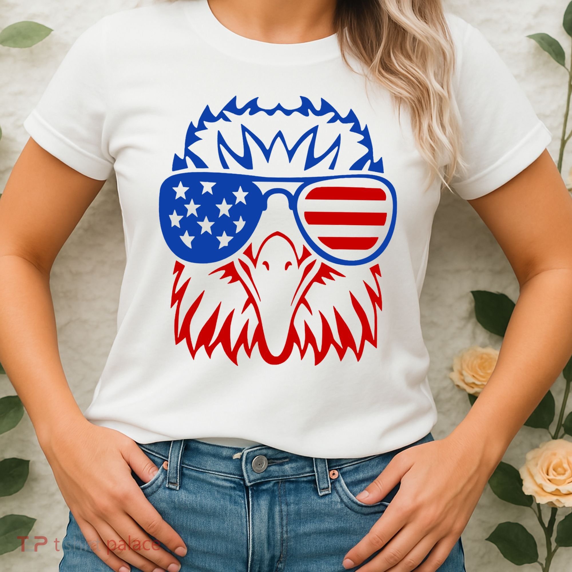 Patriotic Eagle USA American Flag Women's T-Shirt