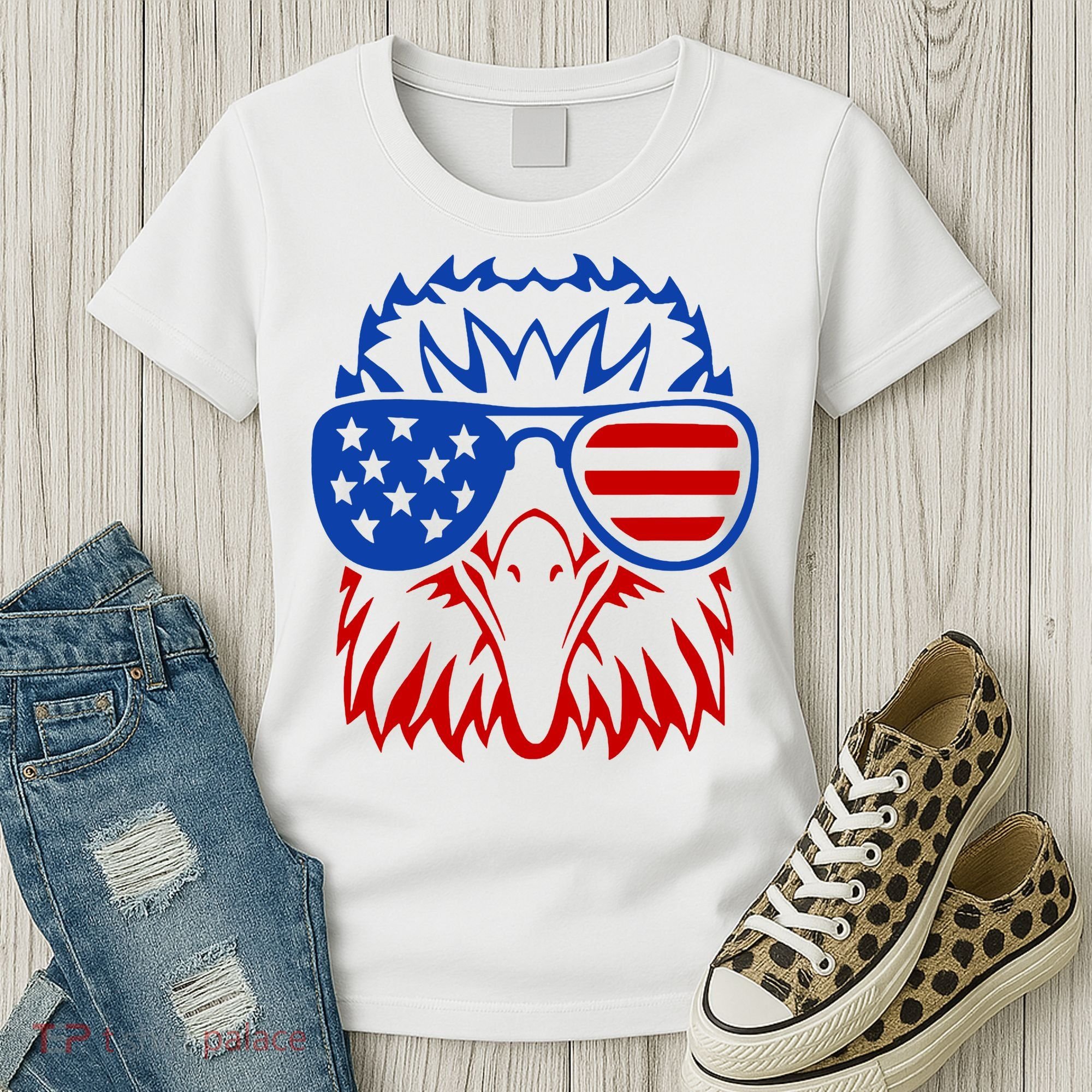 Patriotic Eagle USA American Flag Women's T-Shirt