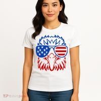 Patriotic Eagle USA American Flag Women's T-Shirt thumb 4