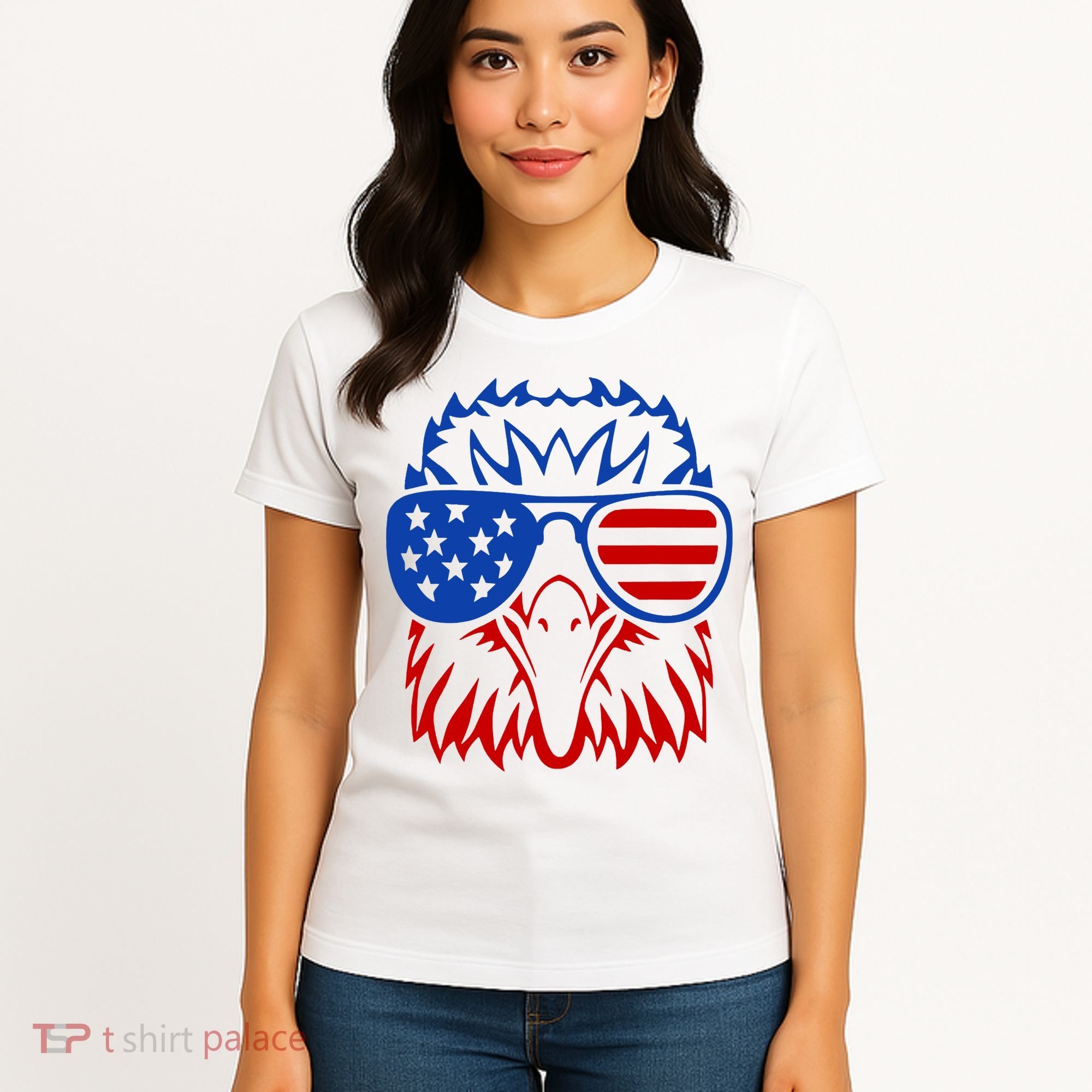 Patriotic Eagle USA American Flag Women's T-Shirt