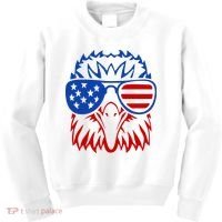 Patriotic Eagle USA American Flag Kids Sweatshirt thumb 0