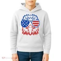 Patriotic Eagle USA American Flag Kids Hoodie thumb 4