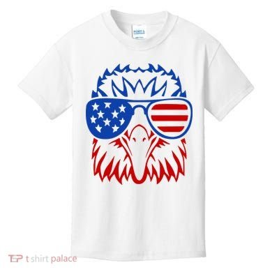 Patriotic Eagle USA American Flag Kids T-Shirt