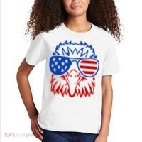 Patriotic Eagle USA American Flag Kids T-Shirt thumb 2