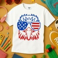 Patriotic Eagle USA American Flag Kids T-Shirt thumb 3