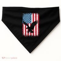 Patriotic Eagle Usa American Flag USA-Made Doggie Bandana thumb 0