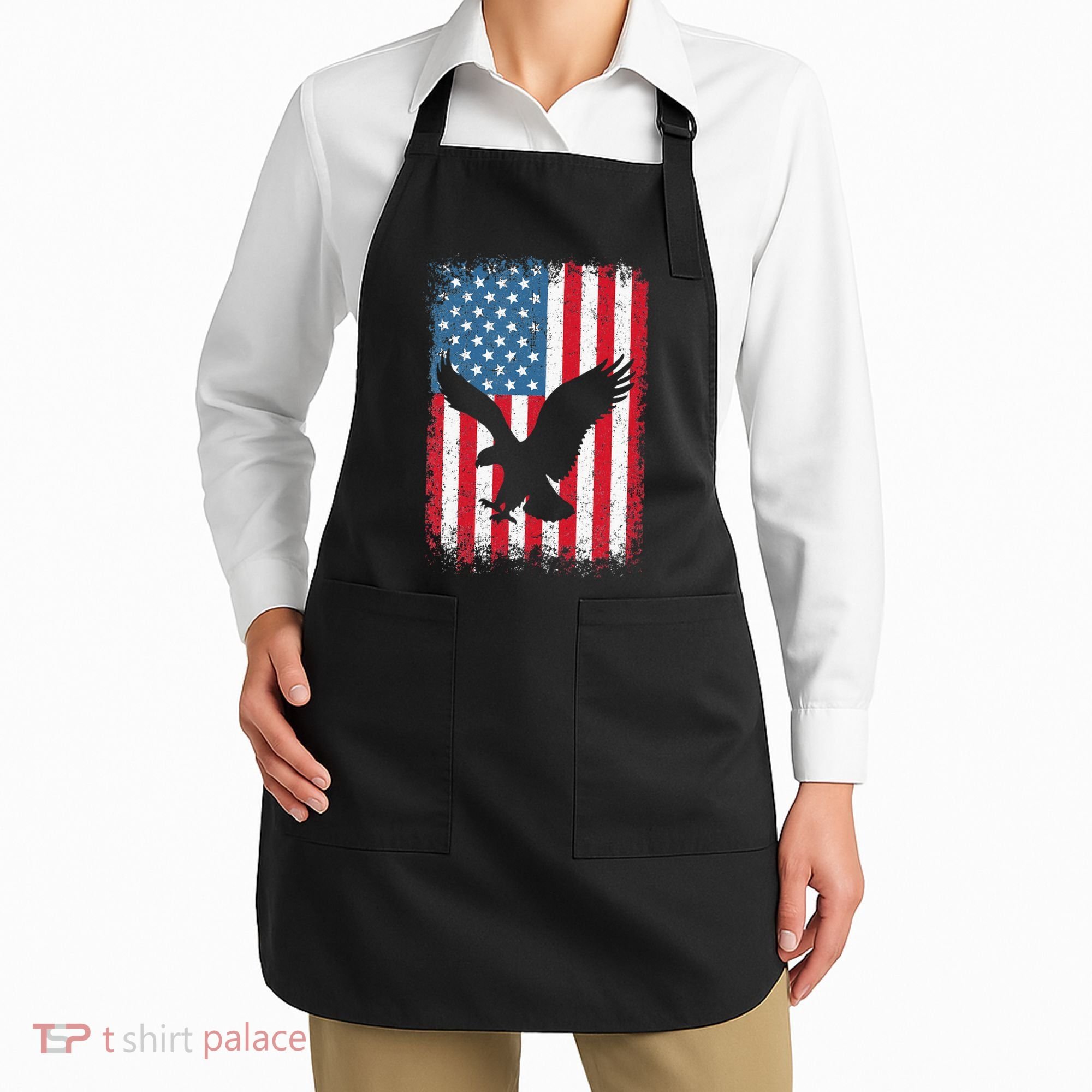 Patriotic Eagle Usa American Flag Apron