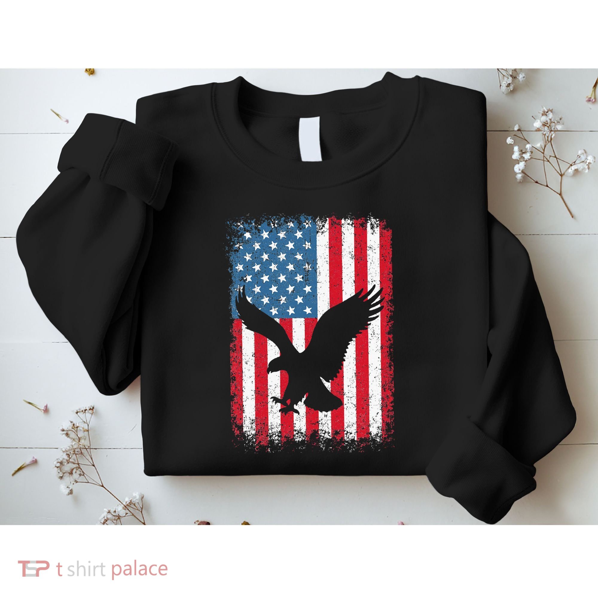 Patriotic Eagle Usa American Flag Sweatshirt